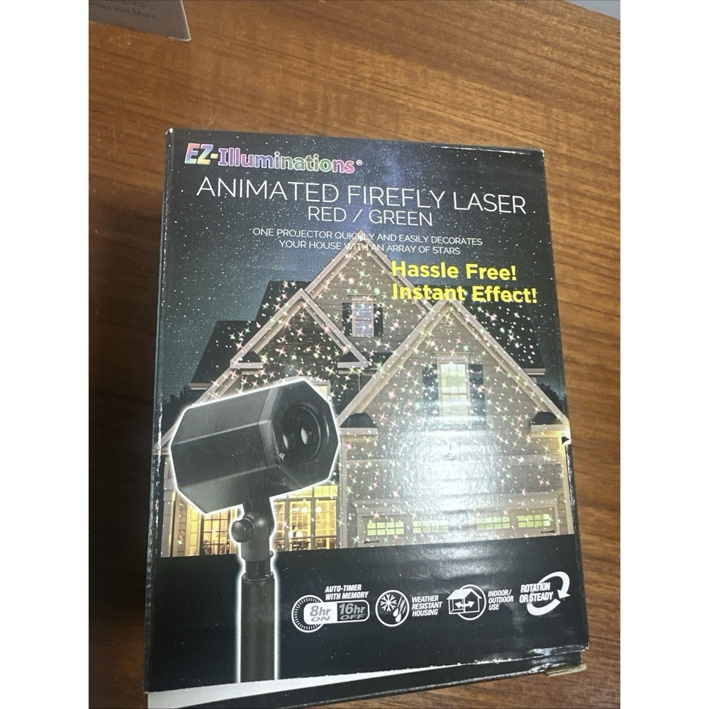 EZ-Illuminations Animated Laser Red Green Stars- Light Show Projector New!!🌟